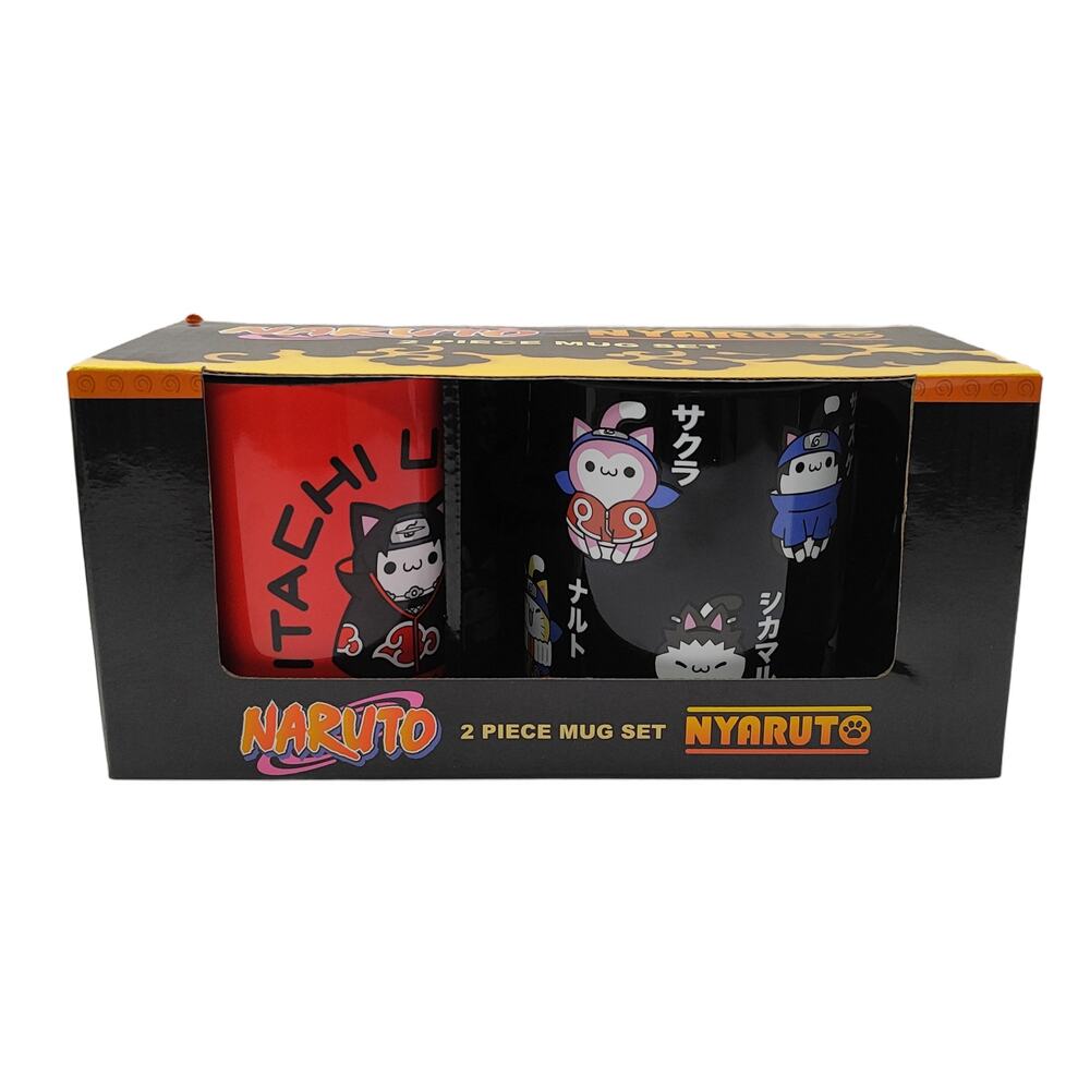Naruto Nyaruto Mad Engine 2 Piece Mug Set - Picture 2 of 3